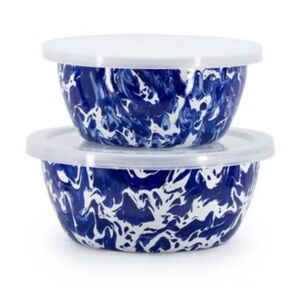Gold Rabbit Cobalt Prep Bowl Small and Medium Set with Lids